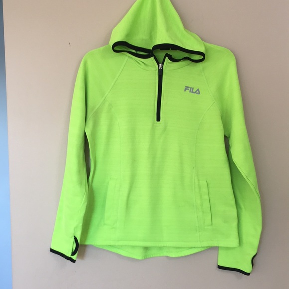 fluorescent green sweatshirt